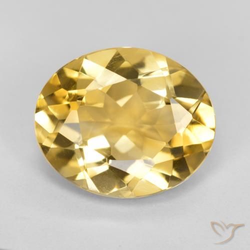 4.31ct Натуральный Золотисто-оранжевый Цитрин, Овал, VVS-VS