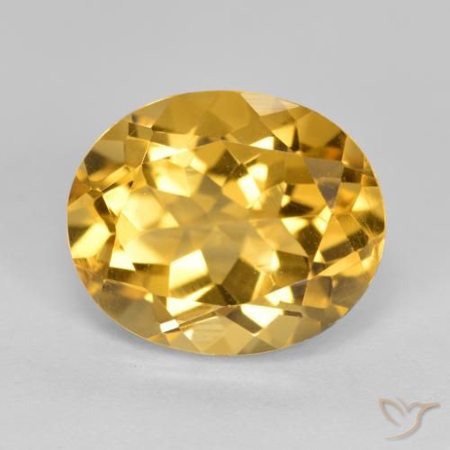 4.84ct Натуральный Золотой Цитрин, Овал, VVS-VS