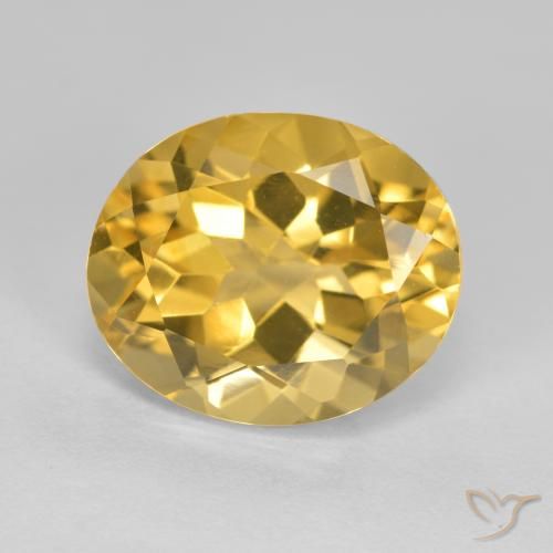 4.80ct Натуральный Средний золотой Цитрин, Овал, VVS-VS