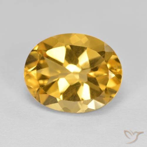 4.12ct Натуральный Золотисто-оранжевый Цитрин, Овал, VVS-VS