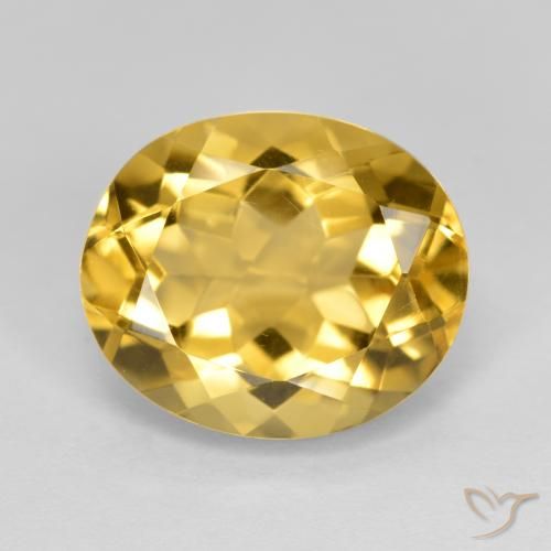 4.72ct Натуральный Золотисто-оранжевый Цитрин, Овал, VVS-VS