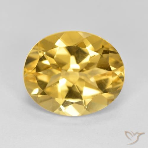 4.26ct Натуральный Золотисто-оранжевый Цитрин, Овал, VVS-VS