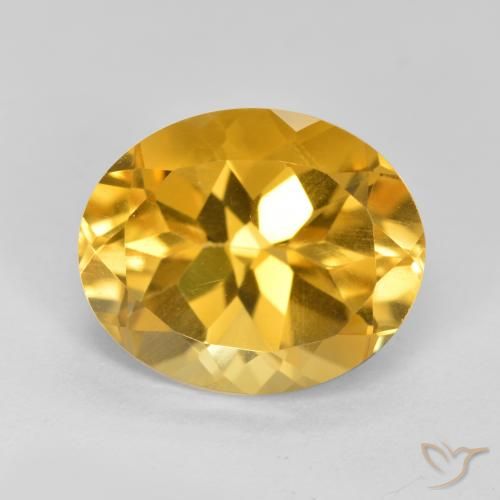 4.49ct Натуральный Средне-темный золотистый Цитрин, Овал, VVS-VS
