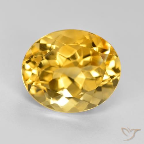 5.23ct Натуральный Золотисто-оранжевый Цитрин, Овал, VVS-VS