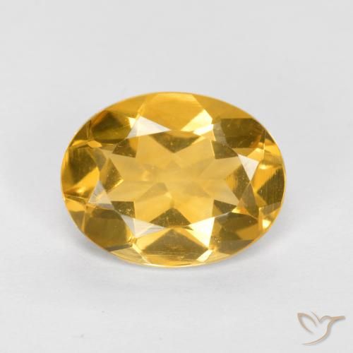 1.46ct Натуральный Золотисто-оранжевый Цитрин, Овал, VVS-VS