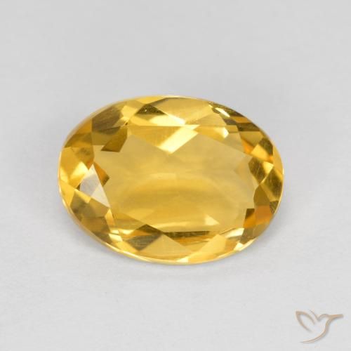 1.57ct Натуральный Золотисто-оранжевый Цитрин, Овал, Чистота VS