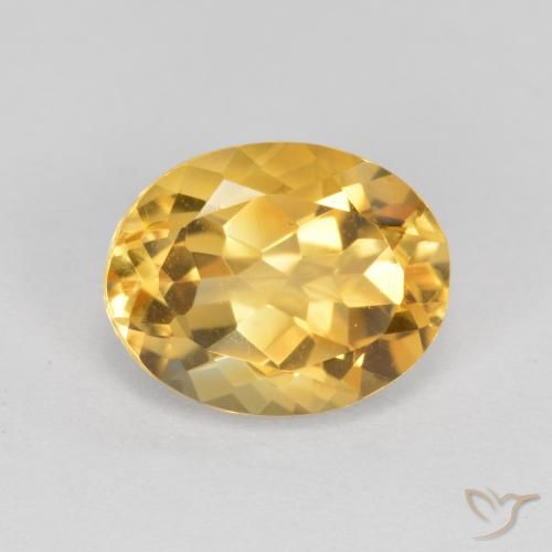 1.72ct Натуральный Среднее золото Цитрин, Овал, VVS-VS