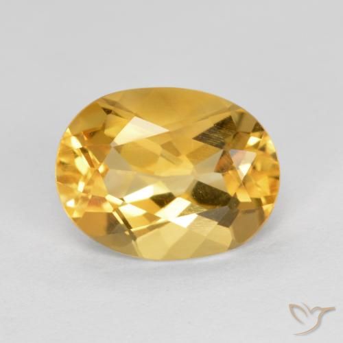 1.73ct Натуральный Яркое золото Цитрин, Овал, Чистота VS