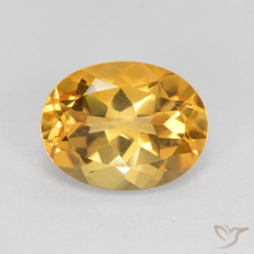 1.83ct Натуральный Темно-золотой апельсин Цитрин, Овал, VVS-VS