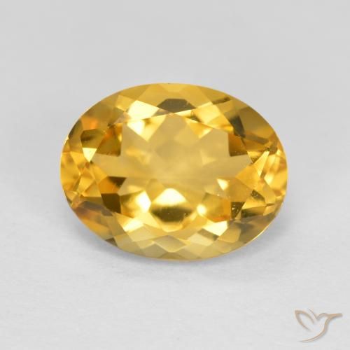 1.79ct Натуральный Золотой Цитрин, Овал, Чистота VS
