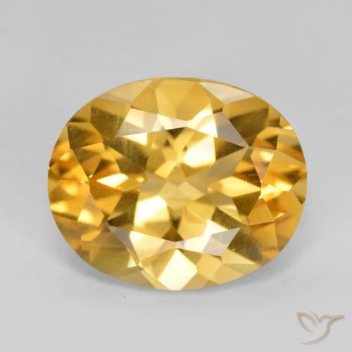 4.01ct Натуральный Глубокое золото Цитрин, Овал, Чистота VS