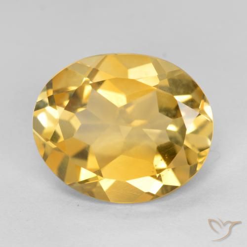 3.69ct Натуральный Золотисто-оранжевый Цитрин, Овал, VVS-VS