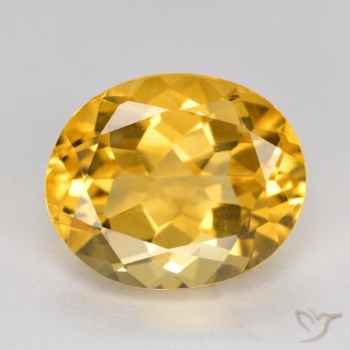 4.93ct Натуральный Золотисто-оранжевый Цитрин, Овал, Чистота VVS