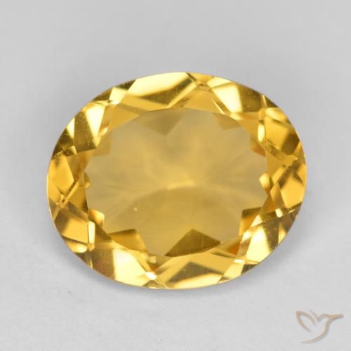 3.67ct Натуральный Золотисто-оранжевый Цитрин, Овал, VVS-VS