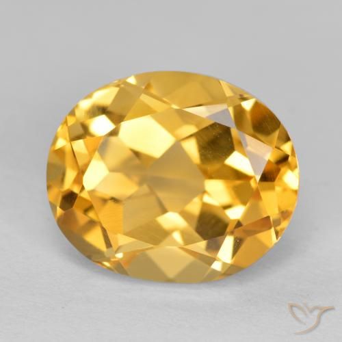 4.98ct Натуральный Темно-золотой апельсин Цитрин, Овал, VVS-VS
