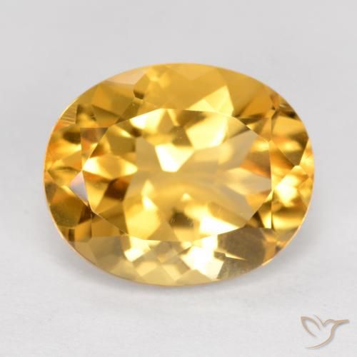 4.57ct Натуральный Средне-темный золотистый Цитрин, Овал, VVS-VS