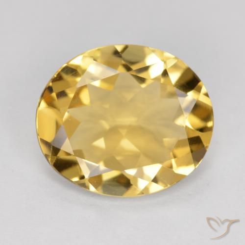 3.16ct Натуральный Золотой Цитрин, Овал, VVS-VS