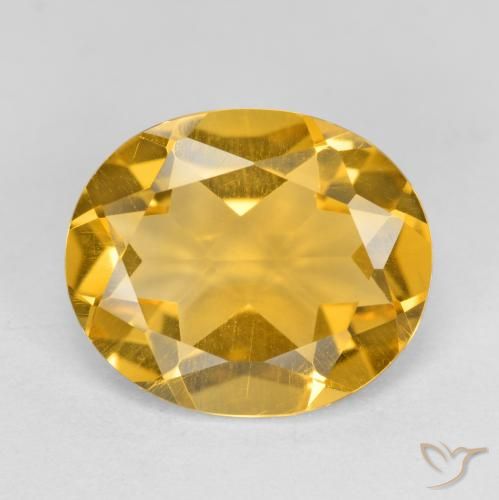 3.59ct Натуральный Темно-золотой Цитрин, Овал, VVS-VS