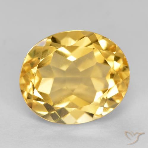 5.22ct Натуральный Золотой Цитрин, Овал, VVS-VS