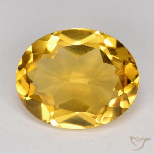 4.01ct Натуральный Золотой Цитрин, Овал, Чистота VS