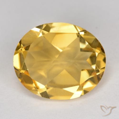 4.08ct Натуральный Золотисто-оранжевый Цитрин, Овал, Чистота VS