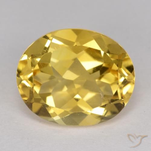 4.70ct Натуральный Средний золотой Цитрин, Овал, Чистота VS