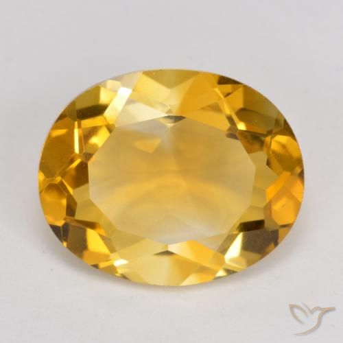 4.11ct Натуральный Темно-золотой апельсин Цитрин, Овал, VVS-VS