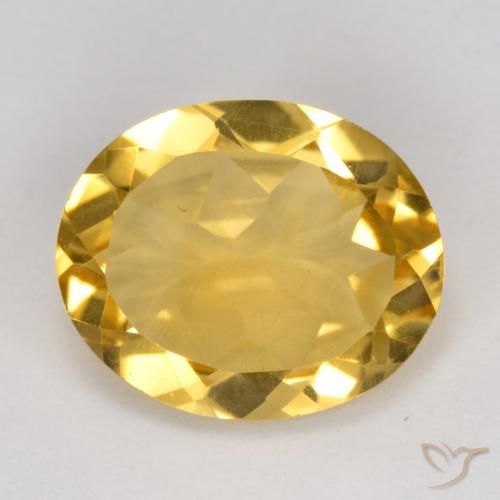 3.90ct Натуральный Золотисто-оранжевый Цитрин, Овал, VVS-VS