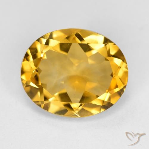 3.85ct Натуральный Золотисто-оранжевый Цитрин, Овал, Чистота VS