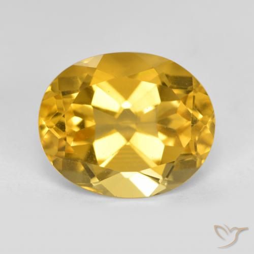 4.76ct Натуральный Темно-золотой апельсин Цитрин, Овал, Чистота VS