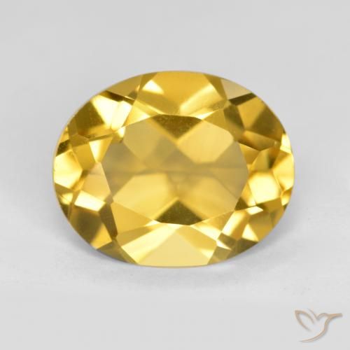 3.67ct Натуральный Золотисто-оранжевый Цитрин, Овал, Чистота VS