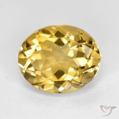 4.51ct Натуральный Средний золотой Цитрин, Овал, Чистота VS