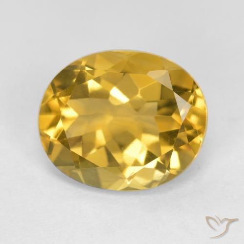 4.32ct Натуральный Золотисто-оранжевый Цитрин, Овал, VVS-VS
