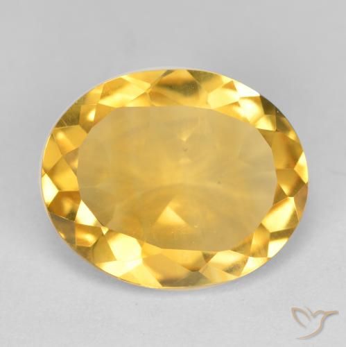 3.81ct Натуральный Золотой Цитрин, Овал, Чистота VS
