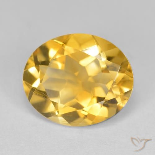 4.22ct Натуральный Золотисто-оранжевый Цитрин, Овал, Чистота VS