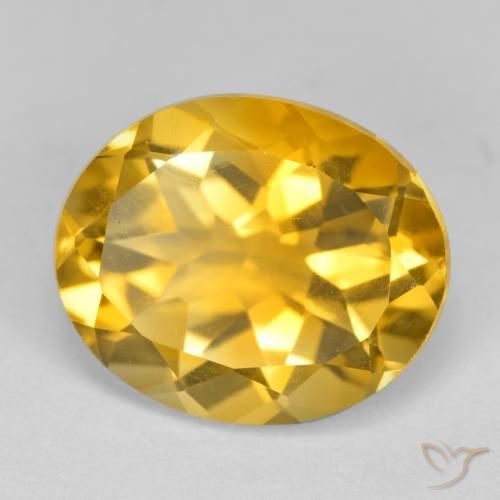 4.35ct Натуральный Яркое золото Цитрин, Овал, Чистота VS