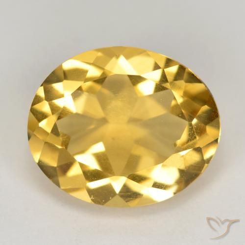 4.06ct Натуральный Золотисто-оранжевый Цитрин, Овал, Чистота VS