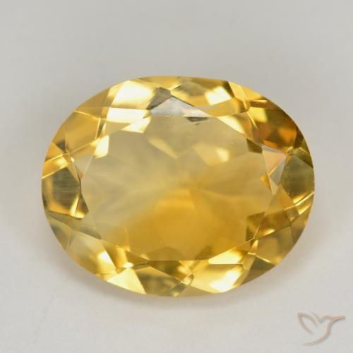 3.42ct Натуральный Темно-золотой апельсин Цитрин, Овал, Чистота VS