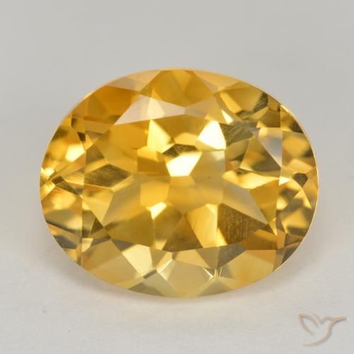 4.73ct Натуральный Средний золотой Цитрин, Овал, Чистота VS