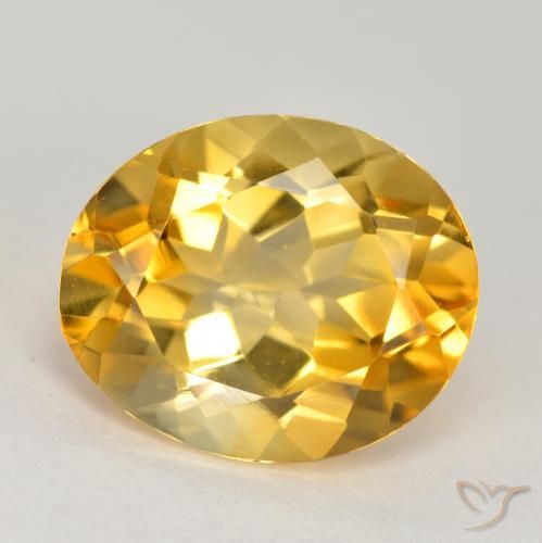 4.01ct Натуральный Темно-золотой апельсин Цитрин, Овал, Чистота VS