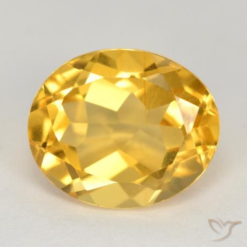 4.71ct Натуральный Среднее золото Цитрин, Овал, Чистота VS