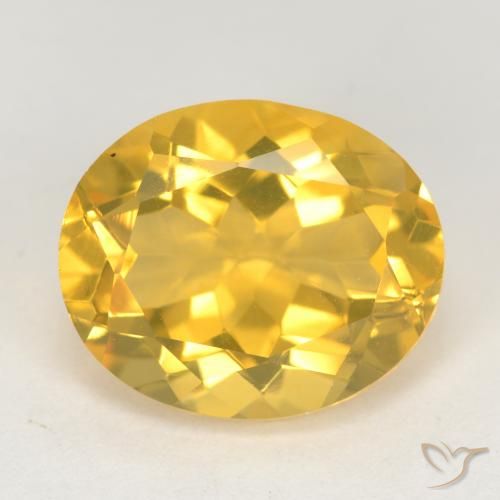 4.29ct Натуральный Золотой Цитрин, Овал, Чистота VS