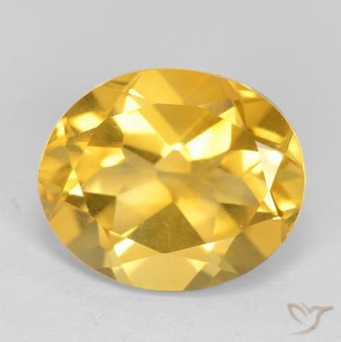 4.32ct Натуральный Среднее золото Цитрин, Овал, Чистота VS