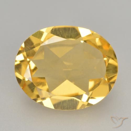 2.83ct Натуральный Золотисто-оранжевый Цитрин, Овал, VVS-VS