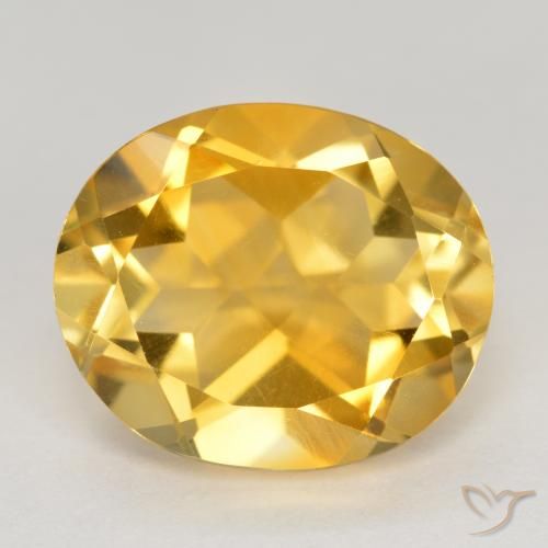 4.73ct Натуральный Средний золотой Цитрин, Овал, VVS-VS
