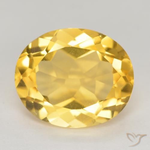 4.57ct Натуральный Золотой Цитрин, Овал, Чистота VS