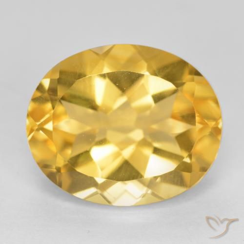 4.94ct Натуральный Золотой Цитрин, Овал, Чистота VS