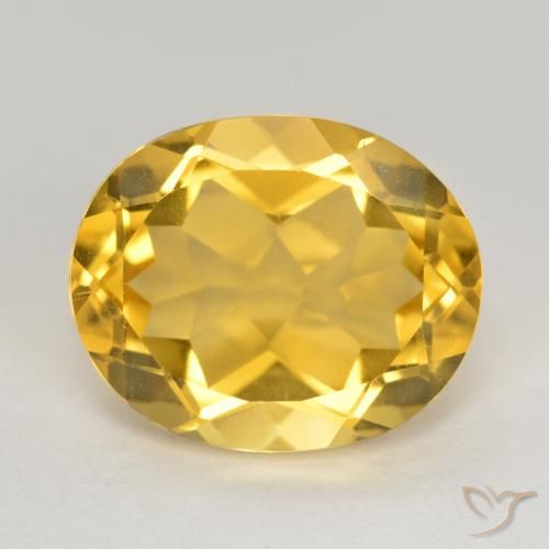 4.63ct Натуральный Средний золотой Цитрин, Овал, Чистота VS