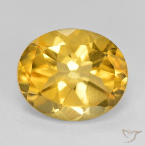 4.90ct Натуральный Золотой Цитрин, Овал, Чистота VS