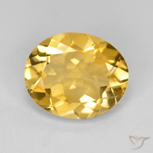 3.97ct Натуральный Золотисто-оранжевый Цитрин, Овал, Чистота VS